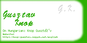 gusztav knop business card